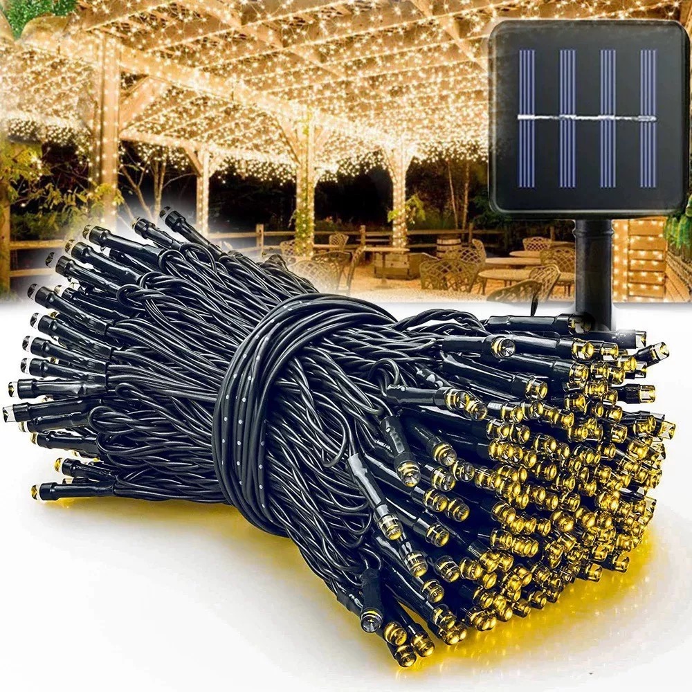 Outdoor Solar Power Xmas Lights - ソーラーパワーフェアリーストリングライトガーデンクリスマスウェディングパーティークリスマスデコレーション屋外照明クリスマスツリーライトデコレーション