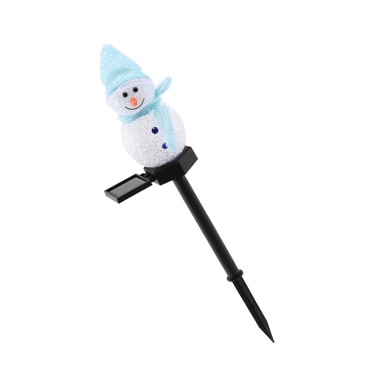 Outdoor Solar Power Xmas Lights - AT29-スノーマンソーラーライトクリスマス太陽光発電LEDスノーマンライト装飾屋外ガーデンステークランプクリスマス