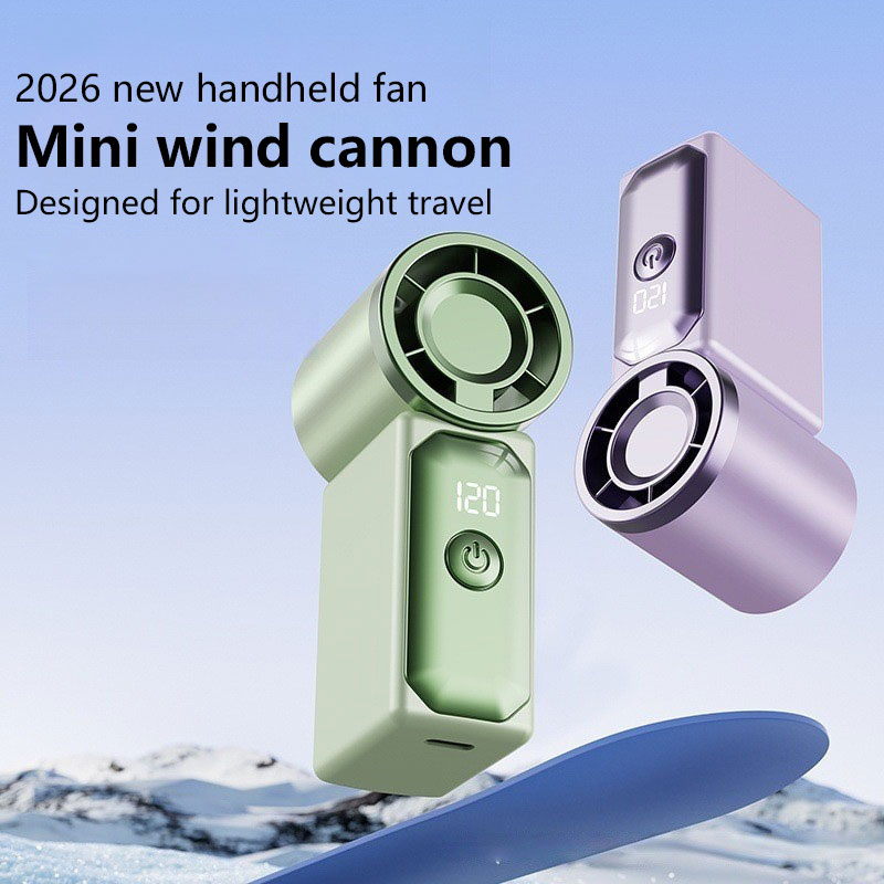 Outdoor Power Fan - ポータブルミニ冷却ファン USB 充電式高速強力風力半導体氷冷却ポケットハンドヘルドファン屋外用