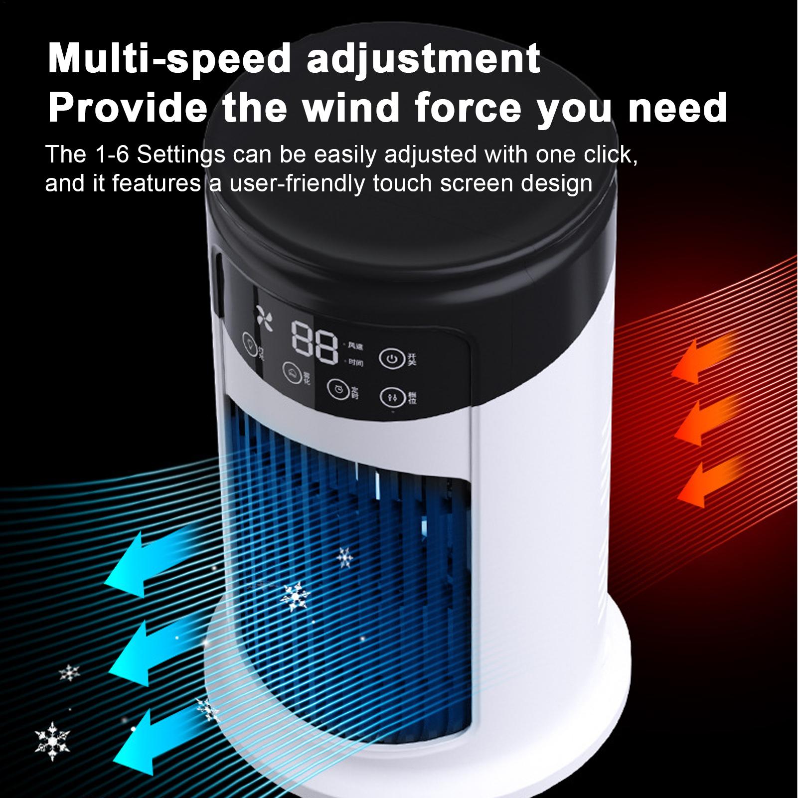 Outdoor Usb Power Bank - ポータブルエアコンファン 6 速度ミスト加湿器 USB デスクトップクーラー LED