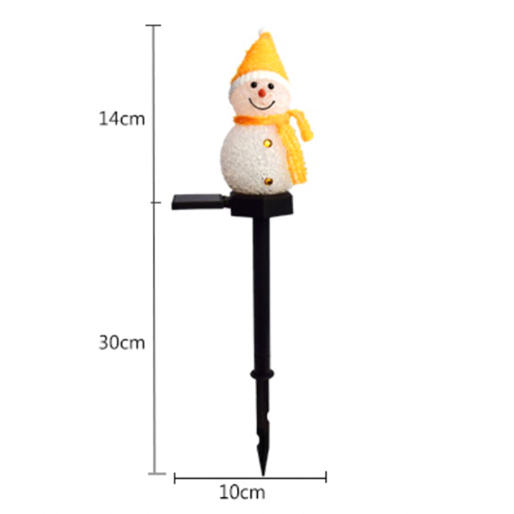 Outdoor Solar Power Xmas Lights - ABAH-スノーマンソーラーライトクリスマス太陽光発電LEDスノーマンライト装飾屋外ガーデンステークランプクリスマス