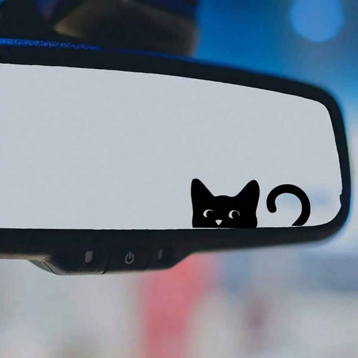 Outdoor Power Board - 猫ステッカー、ミニ猫、覗き見猫、ミラーステッカー、車用ステッカー、屋内外用ビニールステッカー、ミニステッカー