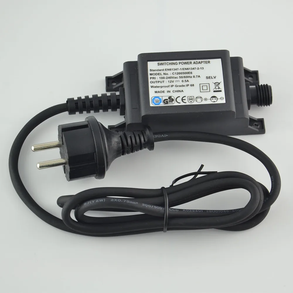 Outdoor Power Transformer - IP68 DC12V 1A 電源ドライバ供給充電器 EU US