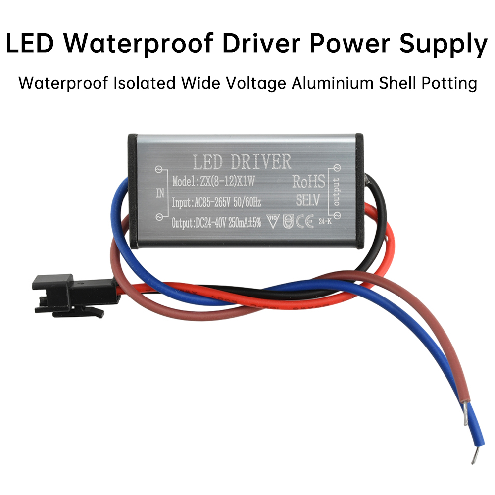 Outdoor Power Transformer - AC85-265V 1-24 ワット IP68 防水 LED