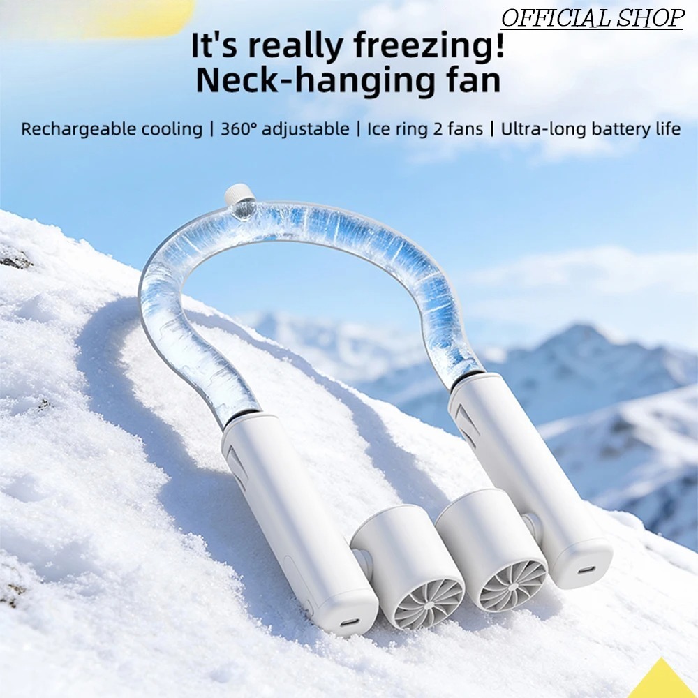 Outdoor Power Fan - ポータブルネックファン高速タービン強力な気流ブレードレス冷却ファンハンドヘルドスポーツファン旅行アウトドアウェア用