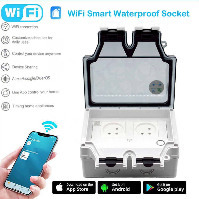 Outdoor Power Jack - 16A スマートソケット IP66 防水プラグ 86 タイプ屋外スイッチ