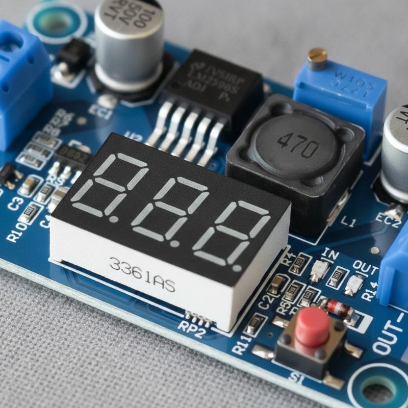 Outdoor Power Module - LM2596S 2.5-40V 3A コンバーター調整可能なDC電源モジュール、LEDディスプレイ付き、屋外電源機器DIY用