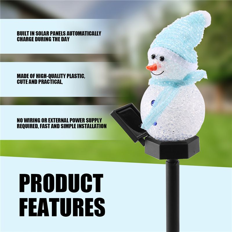 AT29-スノーマンソーラーライトクリスマス太陽光発電LED - Outdoor Solar Power Xmas Lights のレビューと価格