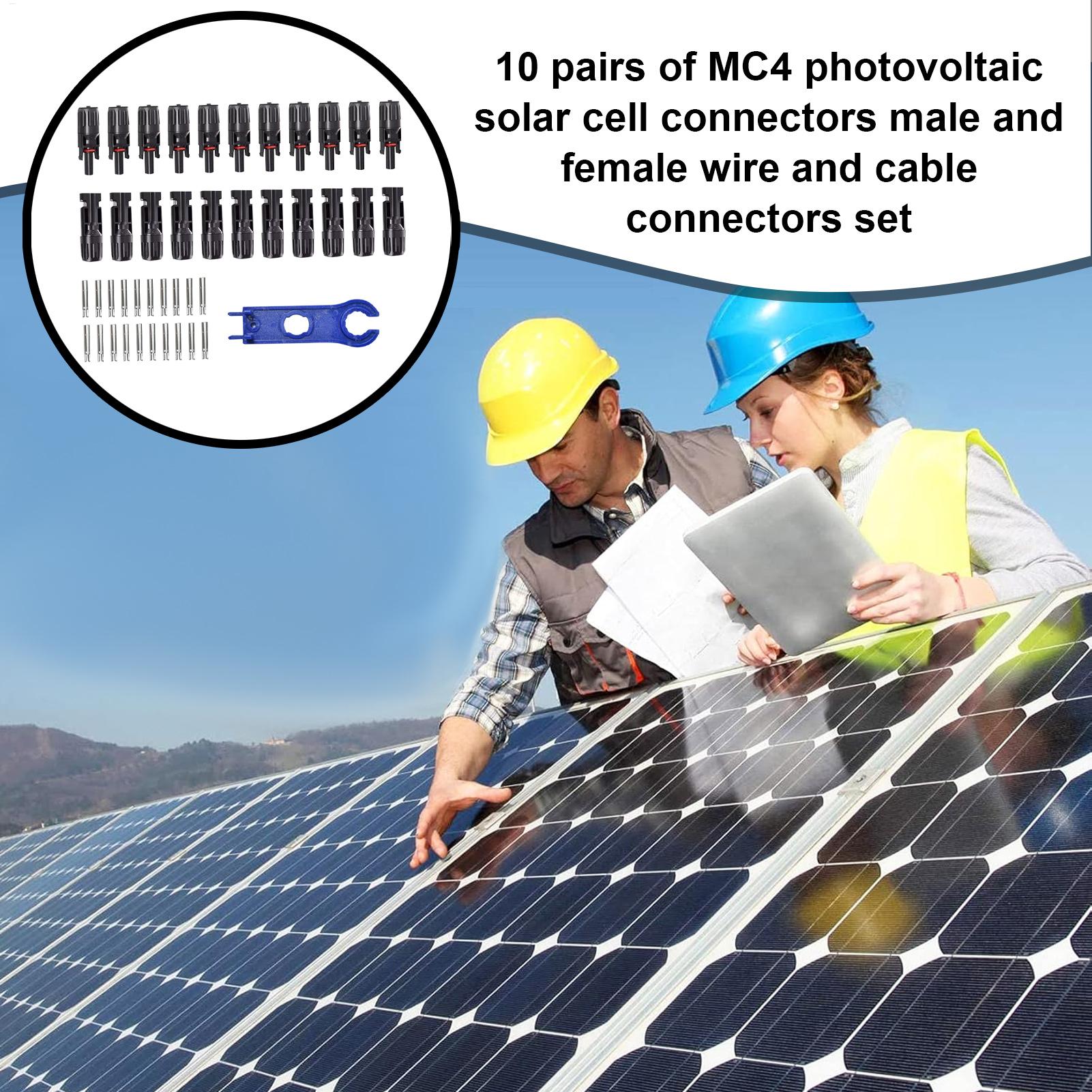 10 ペア MC4 太陽光発電ソーラーコネクタ効率防水男性と - Outdoor Power Board のレビューと価格