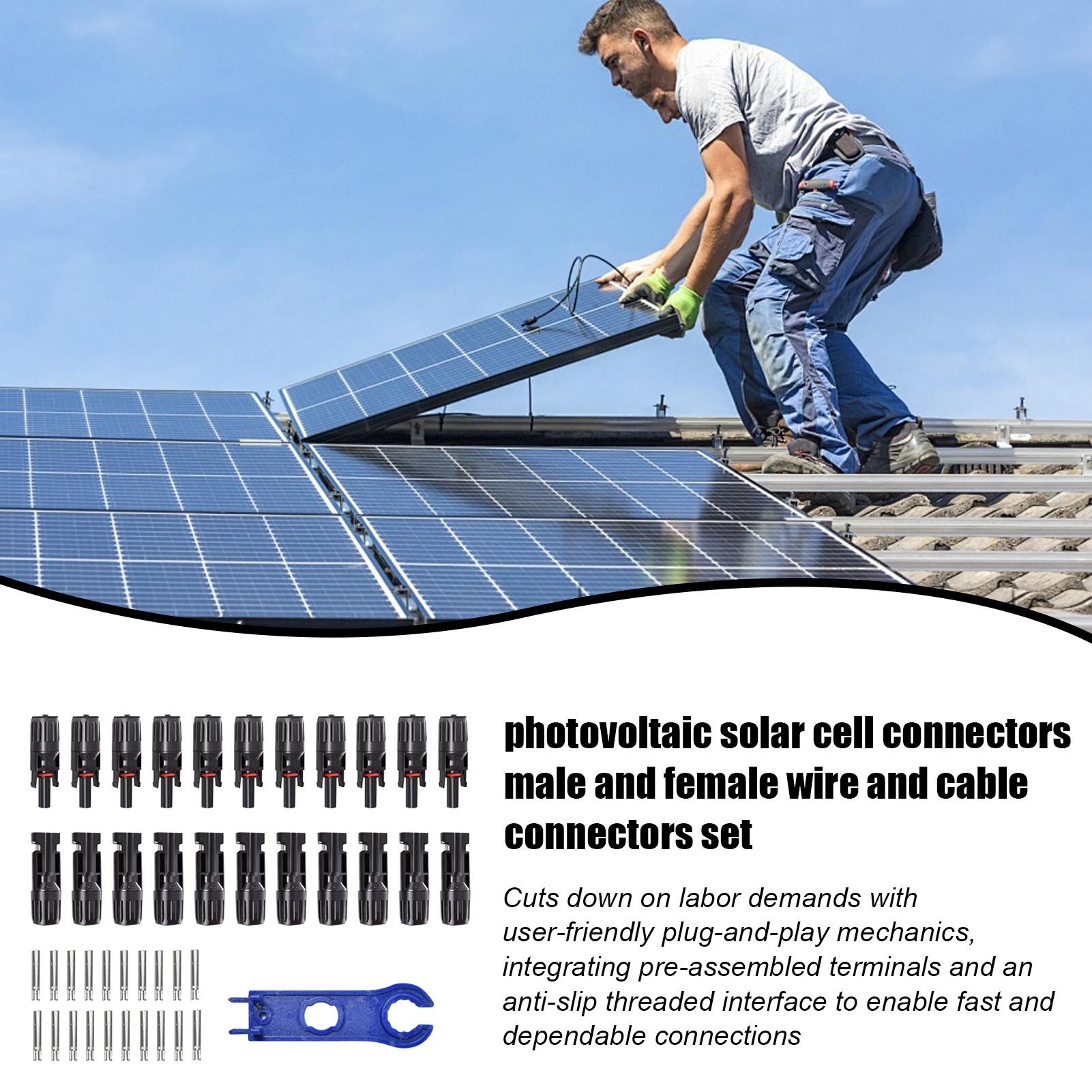 10 ペア MC4 太陽光発電ソーラーコネクタ効率防水男性と - Outdoor Power Board のレビューと価格