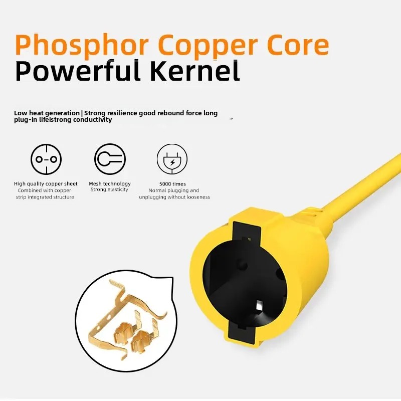 16A EUシュコ電源タップ 4KW 5Mケーブル付き、IP - Extension Cord Outdoor のレビューと価格