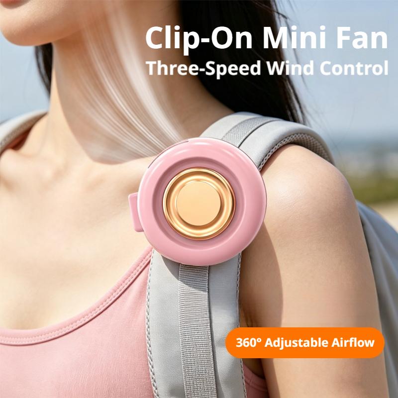 ポータブルクリップファンミニハンズフリー充電式ブレードレス電 - Outdoor Power Fan のレビューと価格