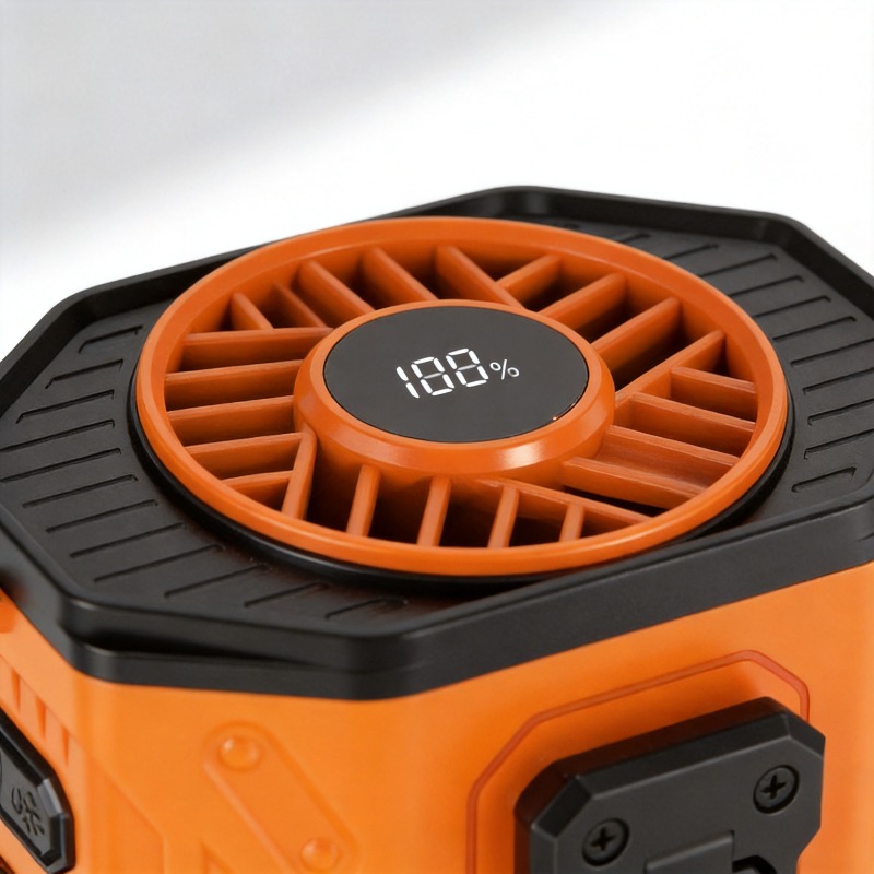 屋外作業用クーラーファン 3600mAh充電式腰掛け/首掛け - Outdoor Power Fan のレビューと価格