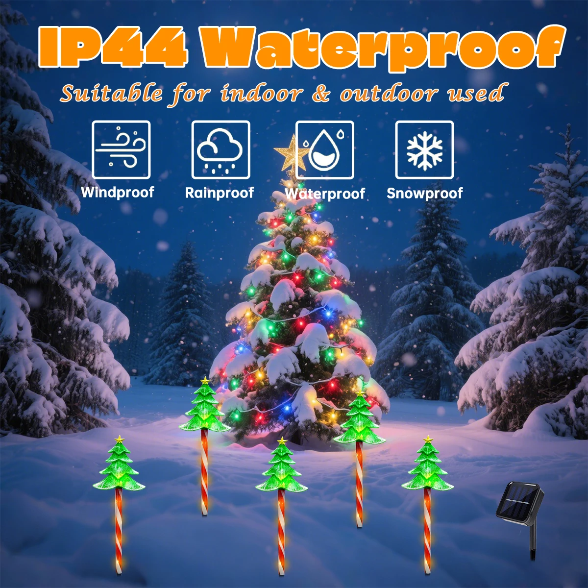 ポップ5個セットLEDクリスマスツリー装飾ステークライトソー - Outdoor Solar Power Xmas Lights のレビューと価格