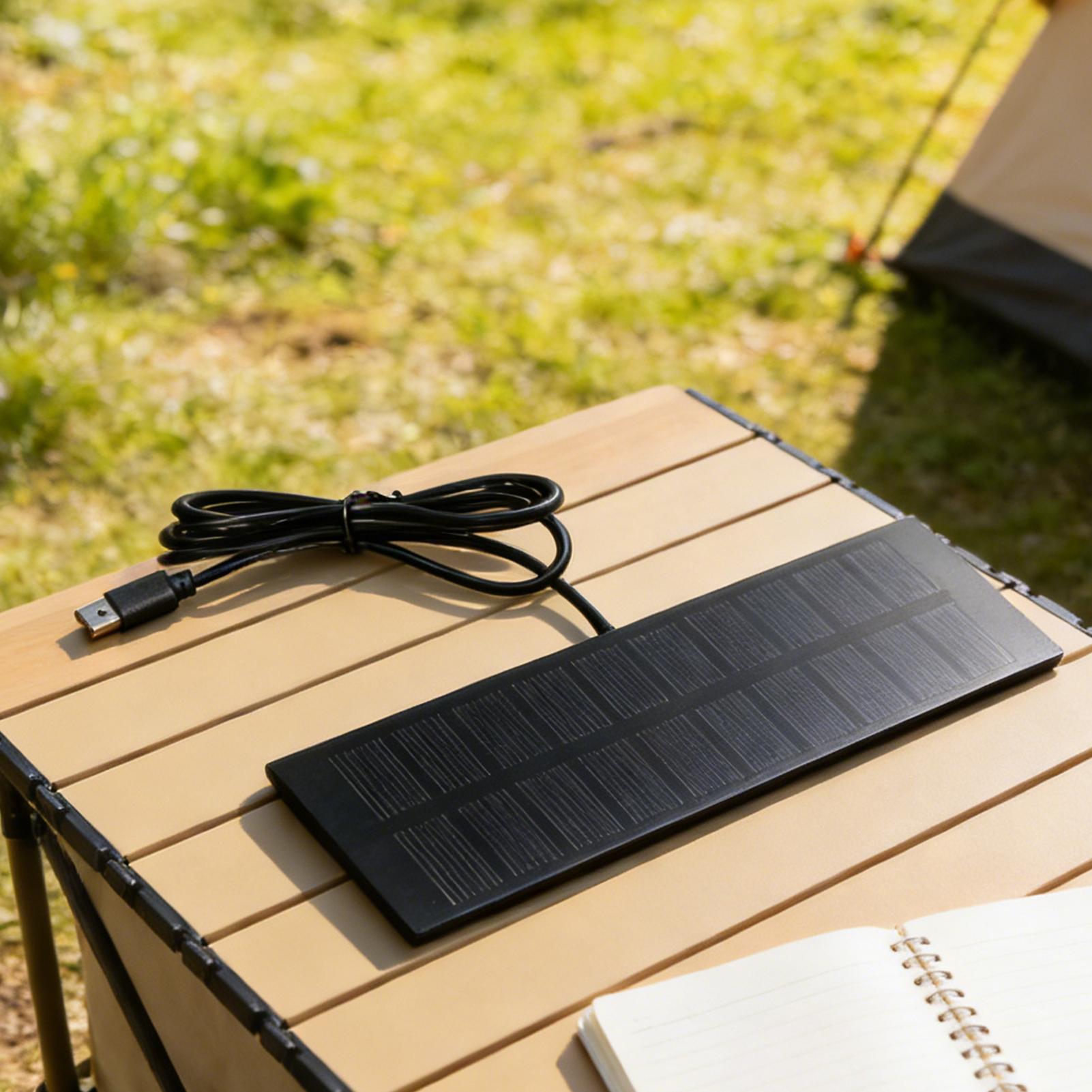 5W 5V ポータブルソーラーパネル USB ソーラーパネル - Outdoor Usb Power Bank のレビューと価格
