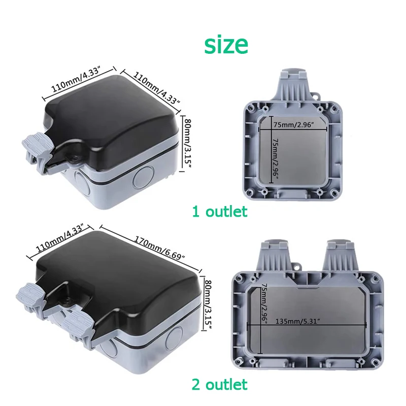 EU KR 屋外壁防水ソケット 16A コンセント韓国電力  - Outdoor Power Module のレビューと価格