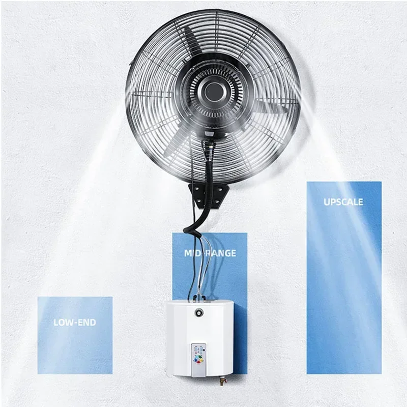 220v 電気壁掛け工業用スプレーファン冷却屋外ミスト水冷加 - Outdoor Power Fan のレビューと価格