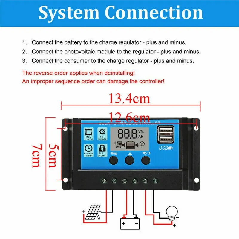 50 ワットソーラーパネルキット単結晶充電器 40A ソーラ - Outdoor Power Board のレビューと価格
