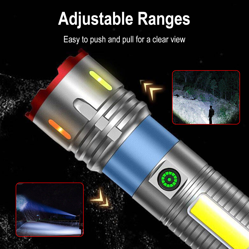 BORUiT ズーム可能な LED 懐中電灯 Type-C  - Outdoor Power Meter Bike のレビューと価格