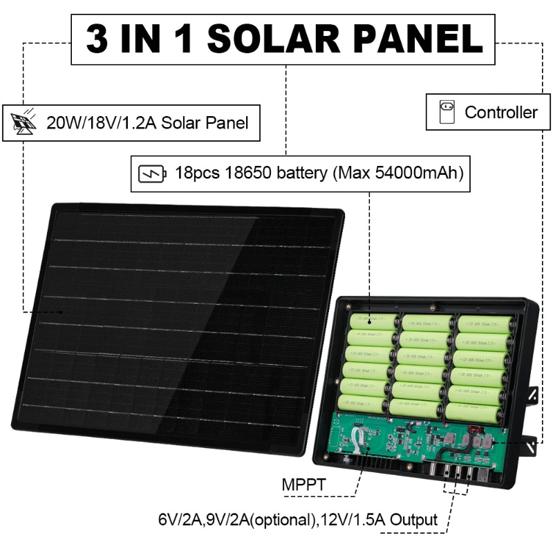 ソーラーパネル、単結晶防水、高効率内蔵バッテリー、ソーラー充 - Outdoor Power Module のレビューと価格