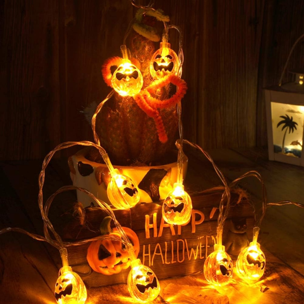 ハロウィン用パンプキン型LEDストリングライト1個（10/2 - Outdoor Power Jack のレビューと価格