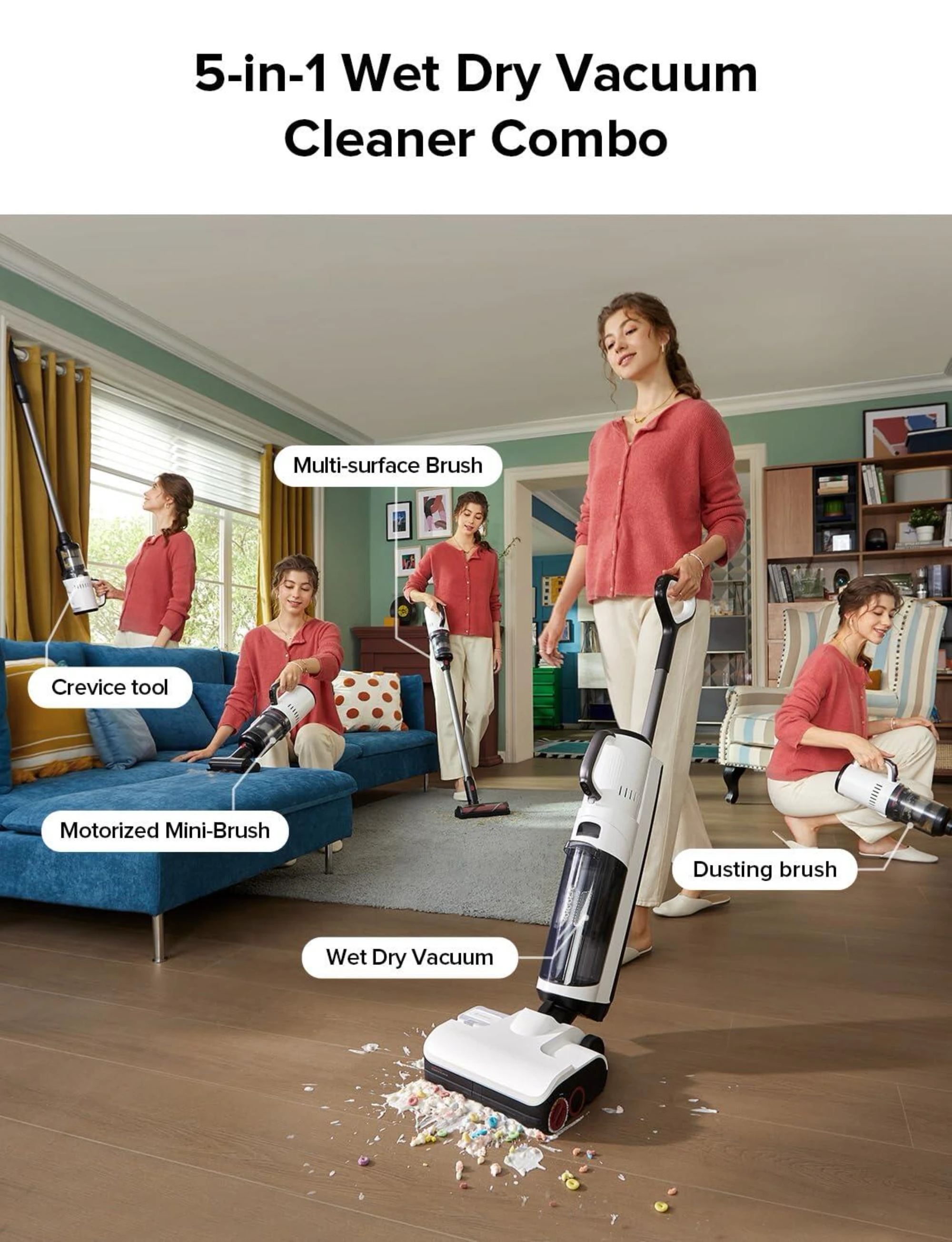 5-in-1強力17000Paワンステップアプリ制御車載掃除 - Outdoor Power Mop のレビューと価格