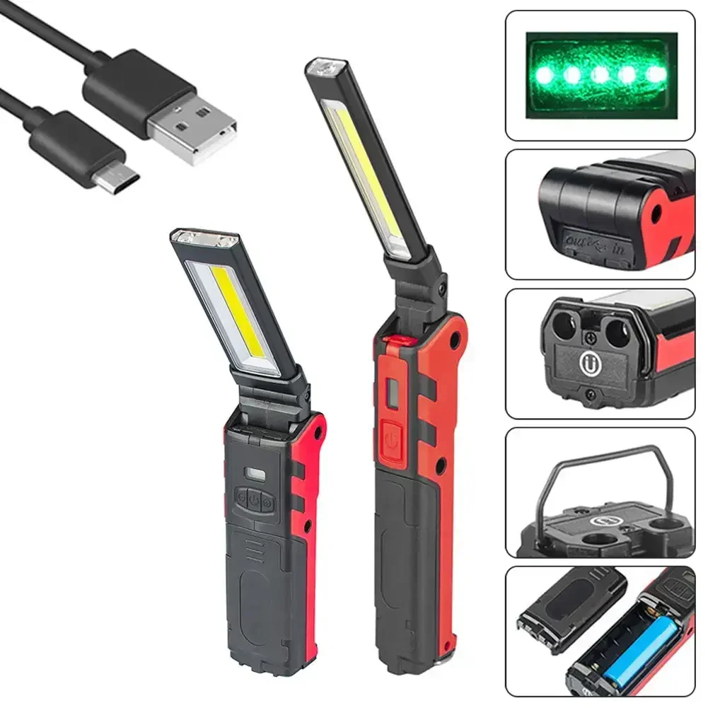 調光可能な COB LED ワークライト USB 充電式懐中 - Outdoor Usb Power Bank のレビューと価格