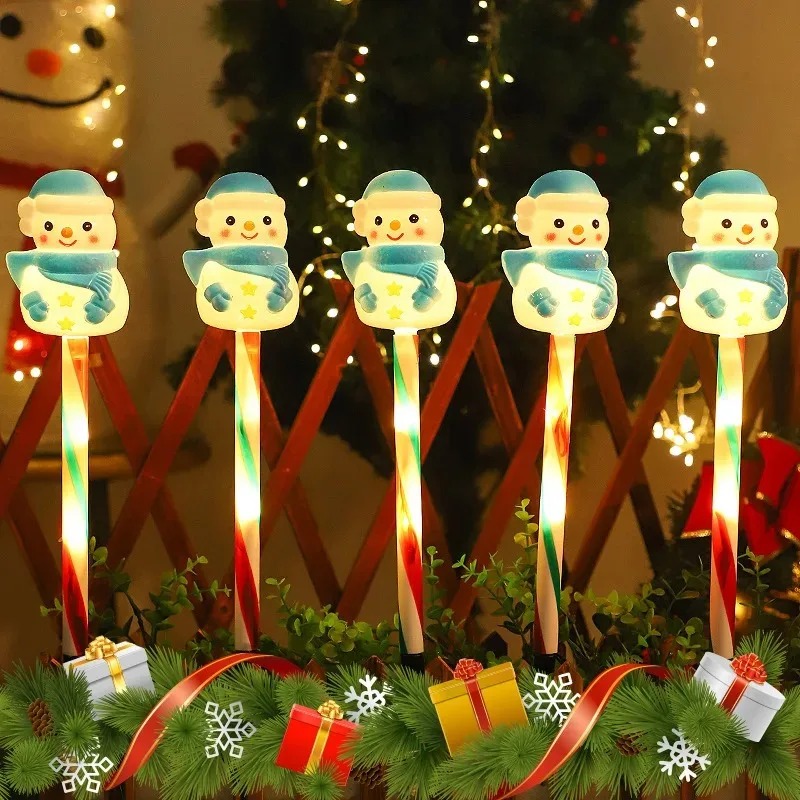 クリスマスソーラーパワーサンタ＆雪だるまLEDランプ屋外芝生 - Outdoor Solar Power Xmas Lights のレビューと価格