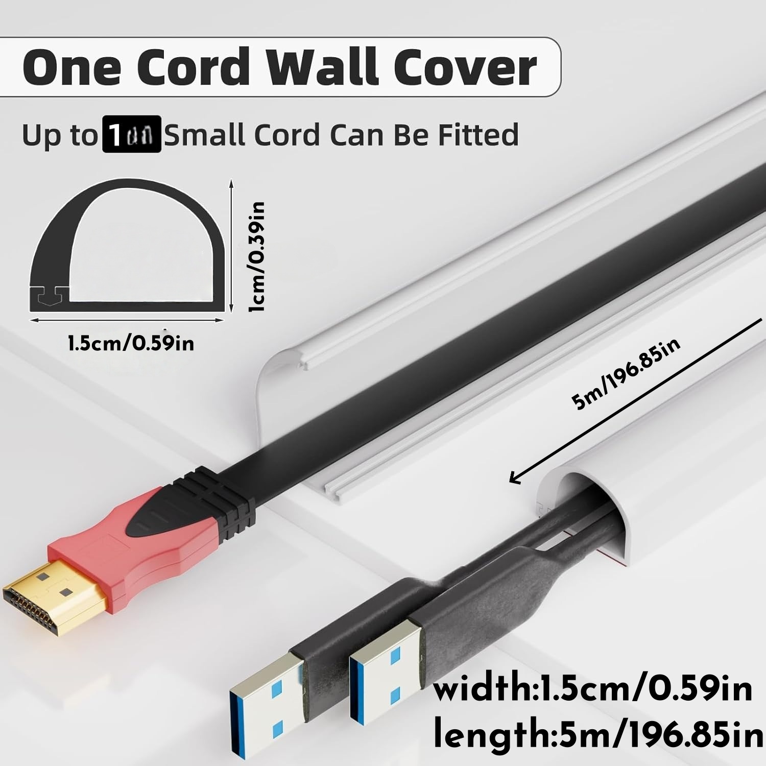    1PC アーク抗押出フロアコードカバー自己粘着電源延 - Extension Cord Outdoor のレビューと価格