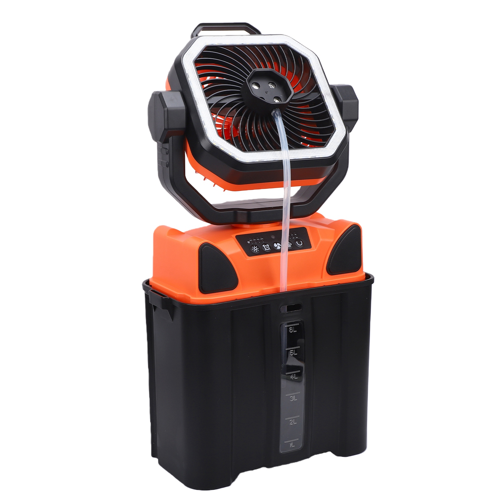 充電式キャンプファン、6Lバケツ、LEDライト、リモコン付き - Outdoor Power Fan のレビューと価格