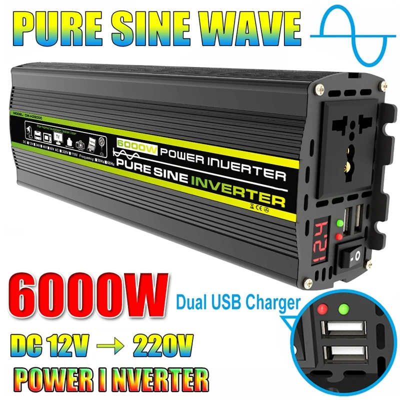 6000 ワット DC12/24 V から AC 220 V - Outdoor Power Transformer のレビューと価格