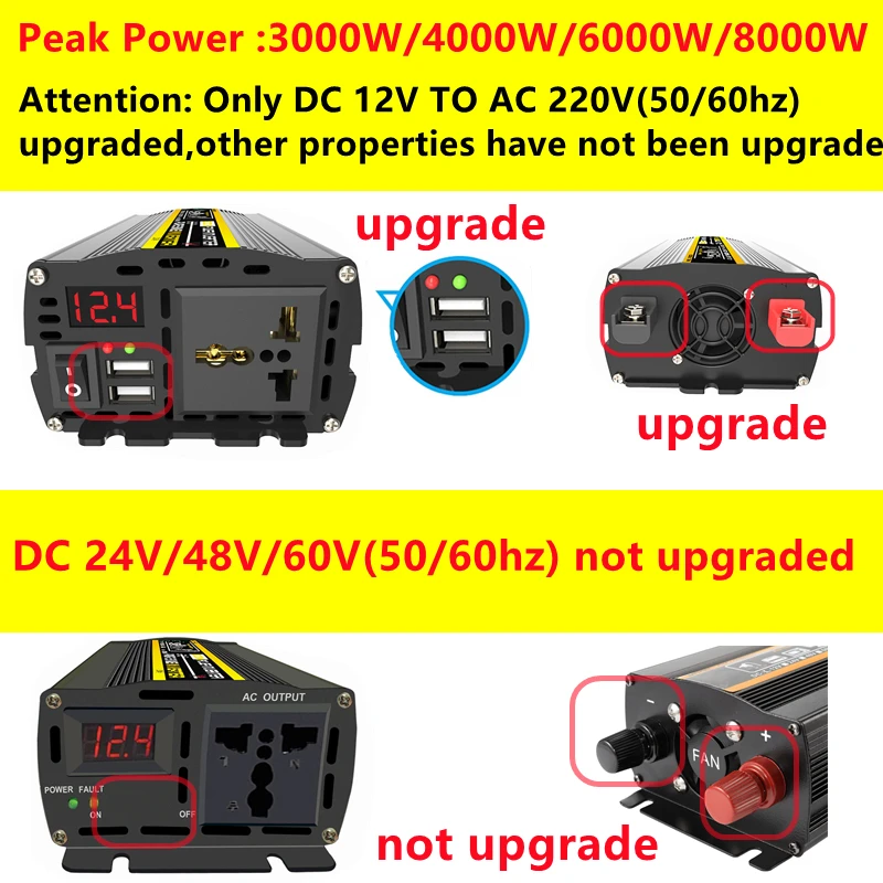 6000 ワット DC12/24 V から AC 220 V - Outdoor Power Transformer のレビューと価格