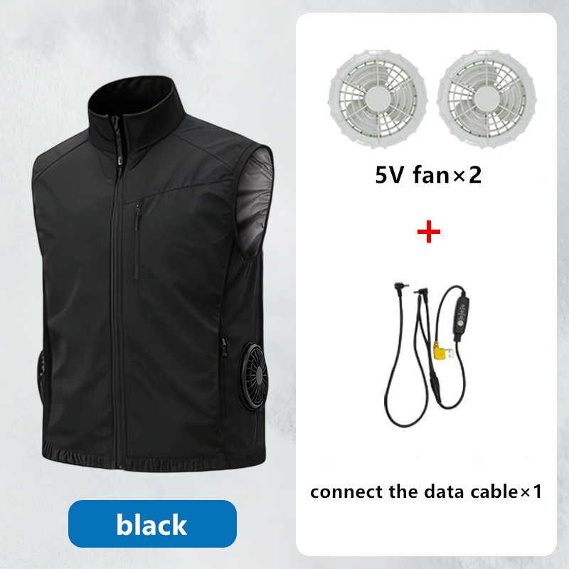 夏用男性用熱中症予防冷却高風量ファンインテリジェント空調服ベ - Outdoor Power Fan のレビューと価格